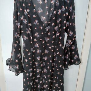 Torrid Black Floral Dress